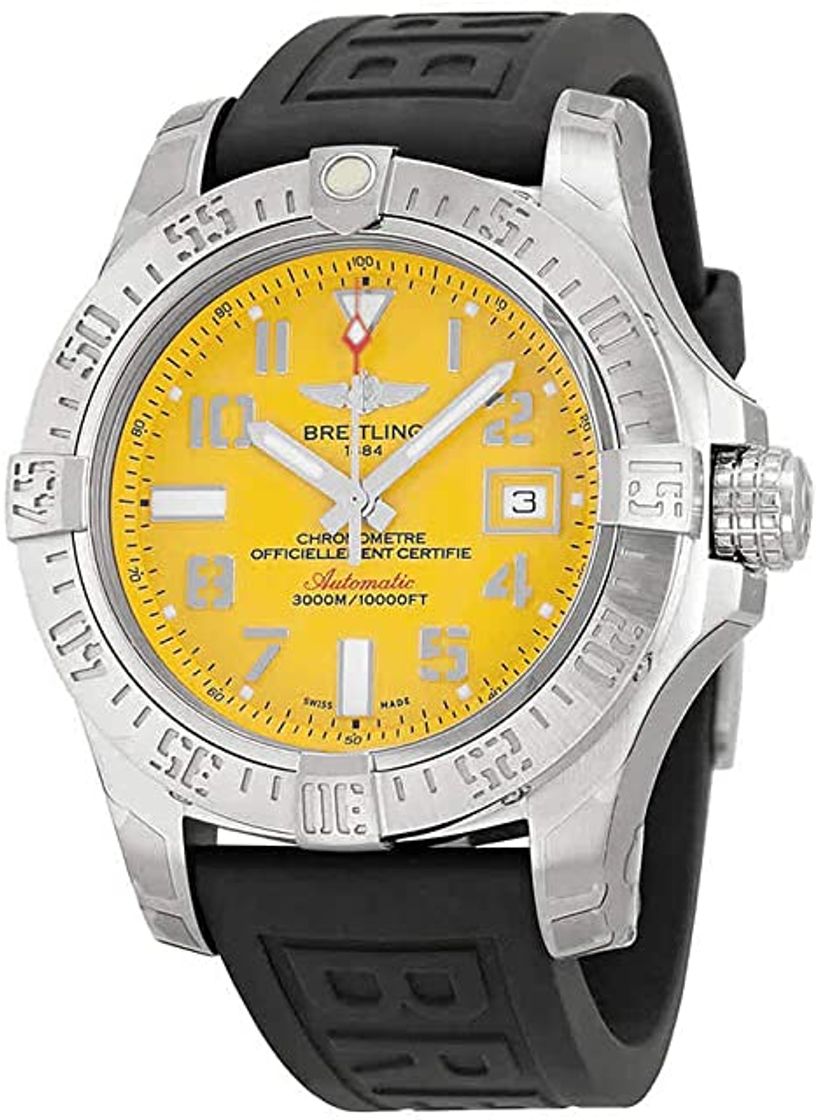 Fashion Breitling – XL Seawolf – Reloj de Pulsera analógico automático para Hombre Caucho m1733010