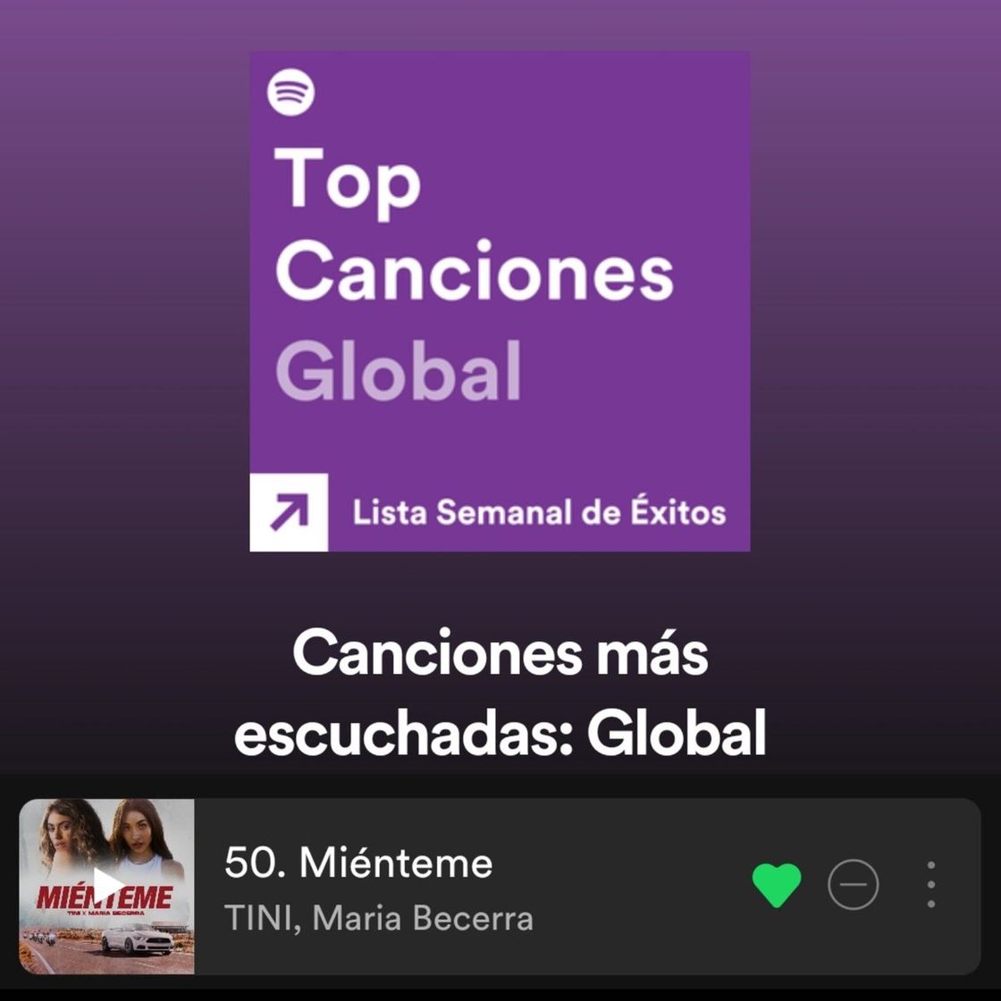 Canción Top Canciones Global Listas Semanal