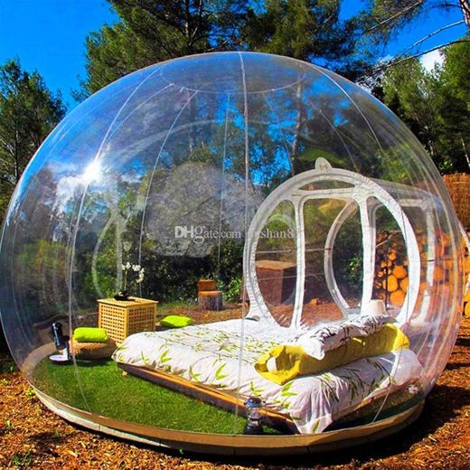 Tienda inflable de burbujas para acampar al aire libre, gran casa de bricolaje, patio trasero, Camping, cabin