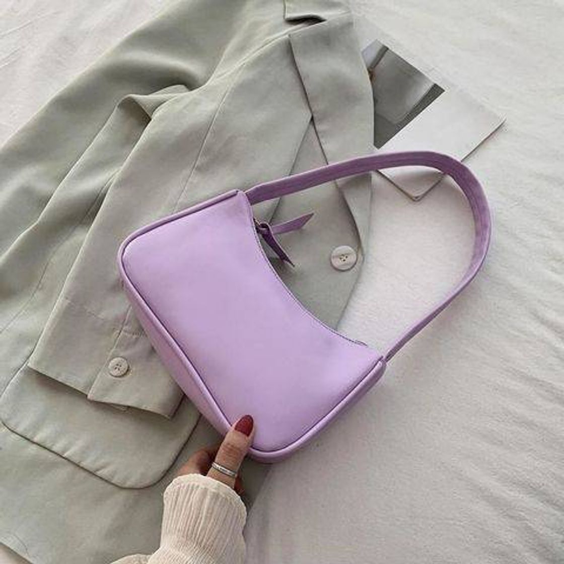 Moda Bolsa Baquete Roxo Pastel 💜