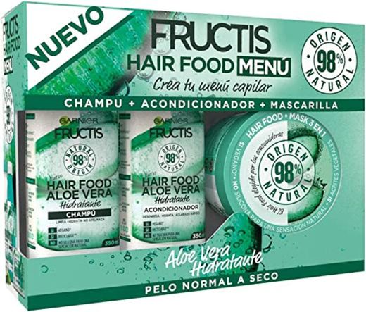Descubre el pack Granier Fructis Hair Food Aloe Hidratante