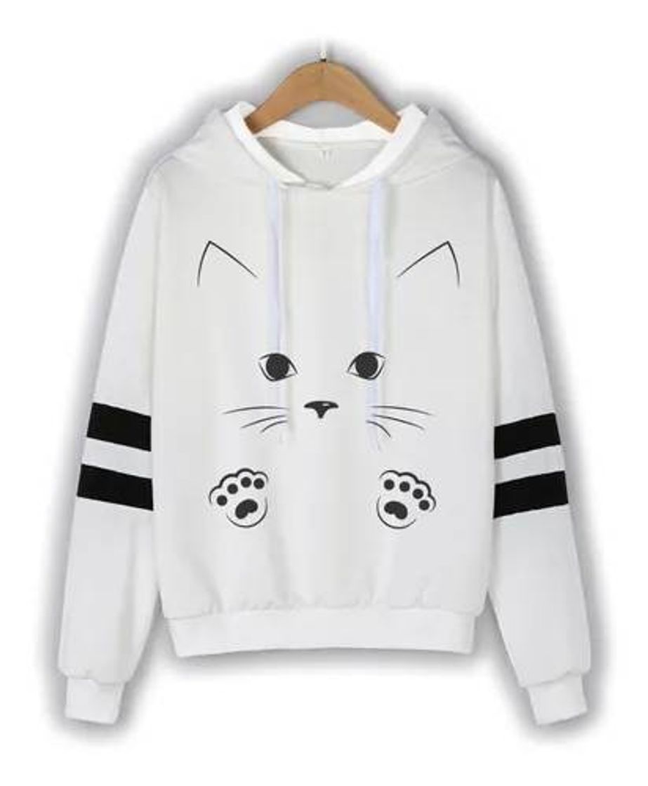 Social Blusa Moletom Feminino Gato Si Com Listras Estilo Tumblr F15