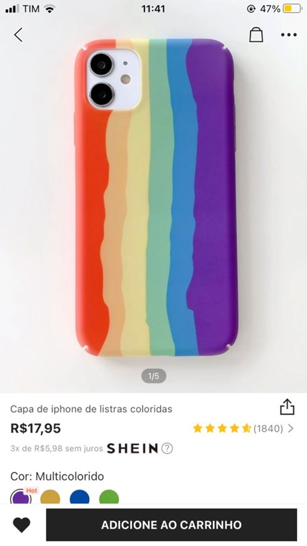 Moda Capa pride colorida