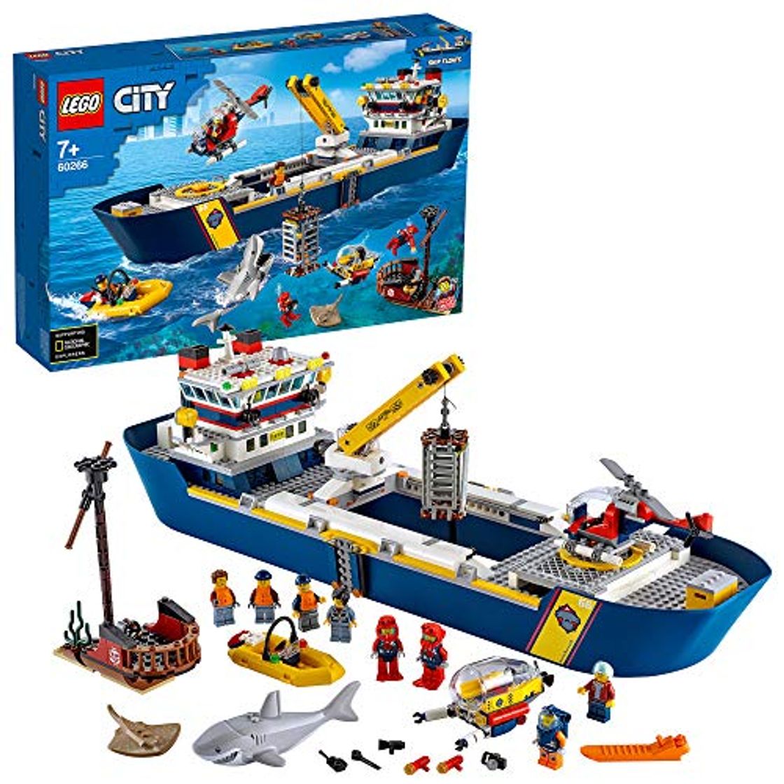 Producto LEGO City Oceans Océano: Buque de Exploración Set Aguas Profundas, Juguetes de Aventuras Submarina para