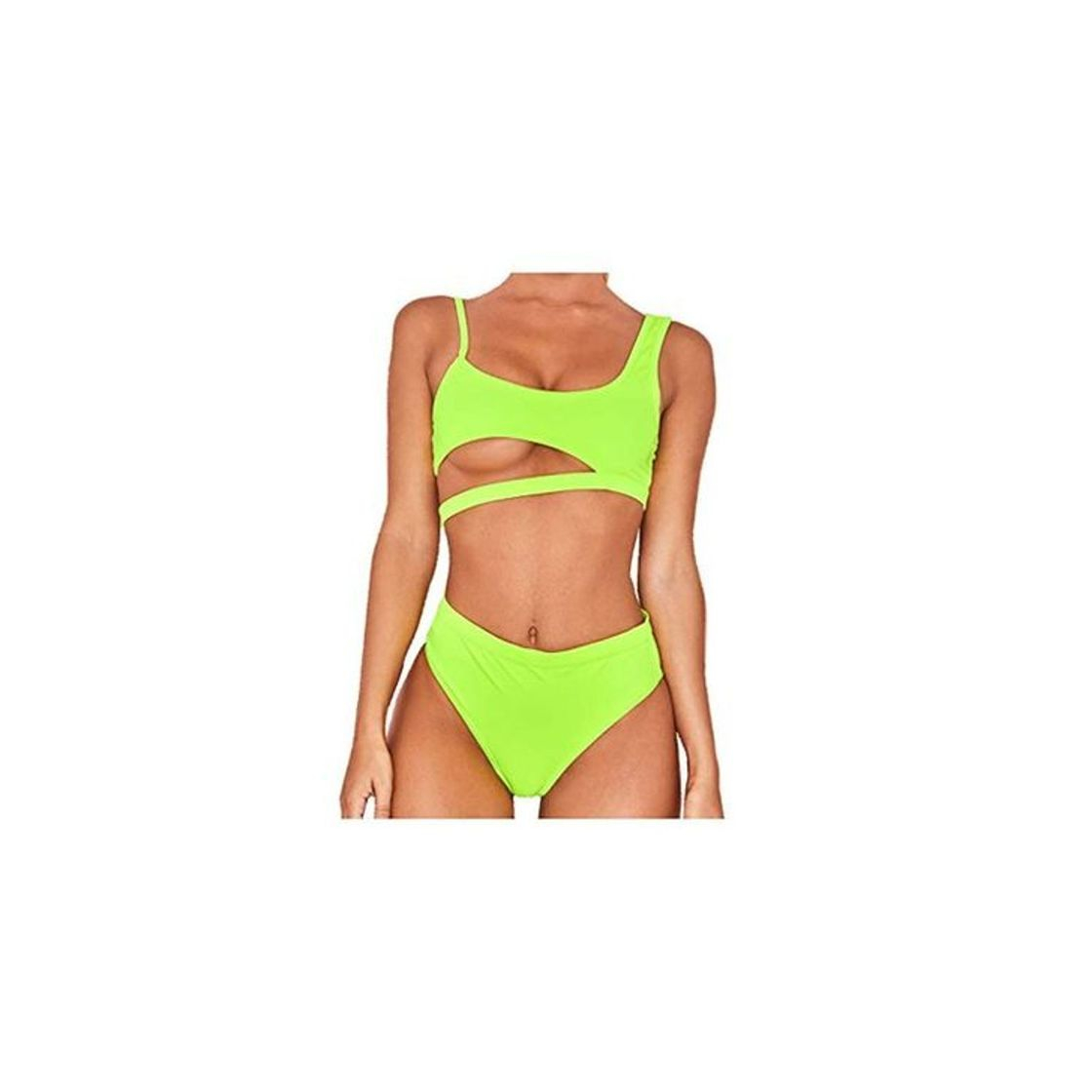 Fashion Sylar Bikinis Mujer Push Up con Relleno Traje de Baño de 2 Piezas Cintura Alta Bañadores de Natación Traje de Baño Dividido Biquinis Talle Alto Ahuecar Bra Ropa de Playa S