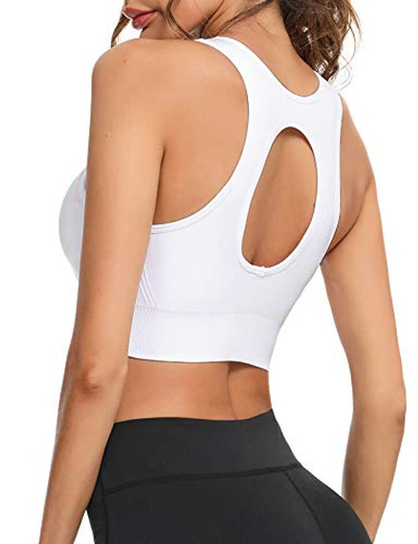Social Sykooria Sujetador Deportivo Deporte para Mujer Ropa Interior Mujer Push Up con Almohadillas Extraíbles Espalda Deportiva Bra Deporte sin Costuras para Yoga Fitness Run Ejercicio Correr