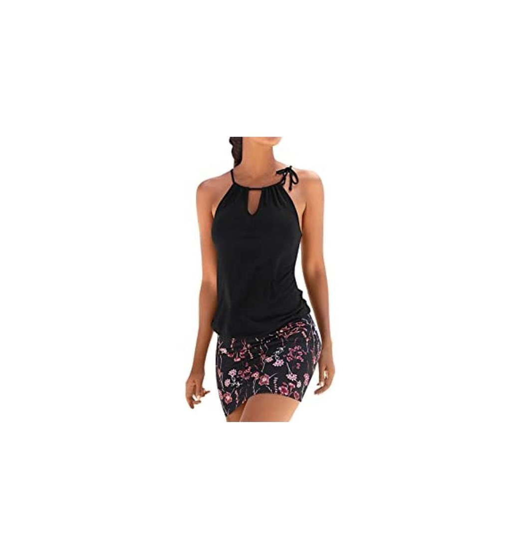 Social Logobeing Ropa de Mujer Vestidos Falda Chaleco Vestido Mini Playa Sin Mangas
