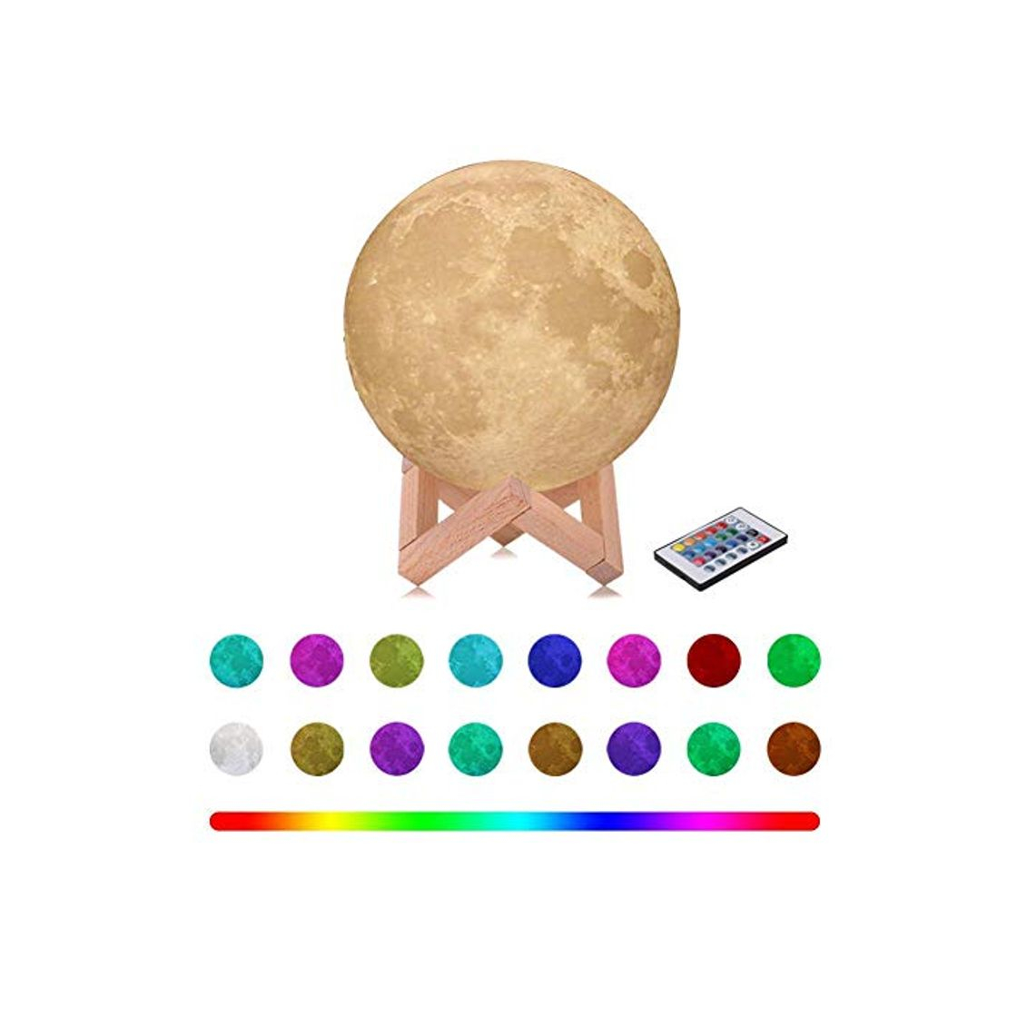 Social SiJOO USB Touch Light Impresión en 3D Moon Light Luminaria Lua Iluminación