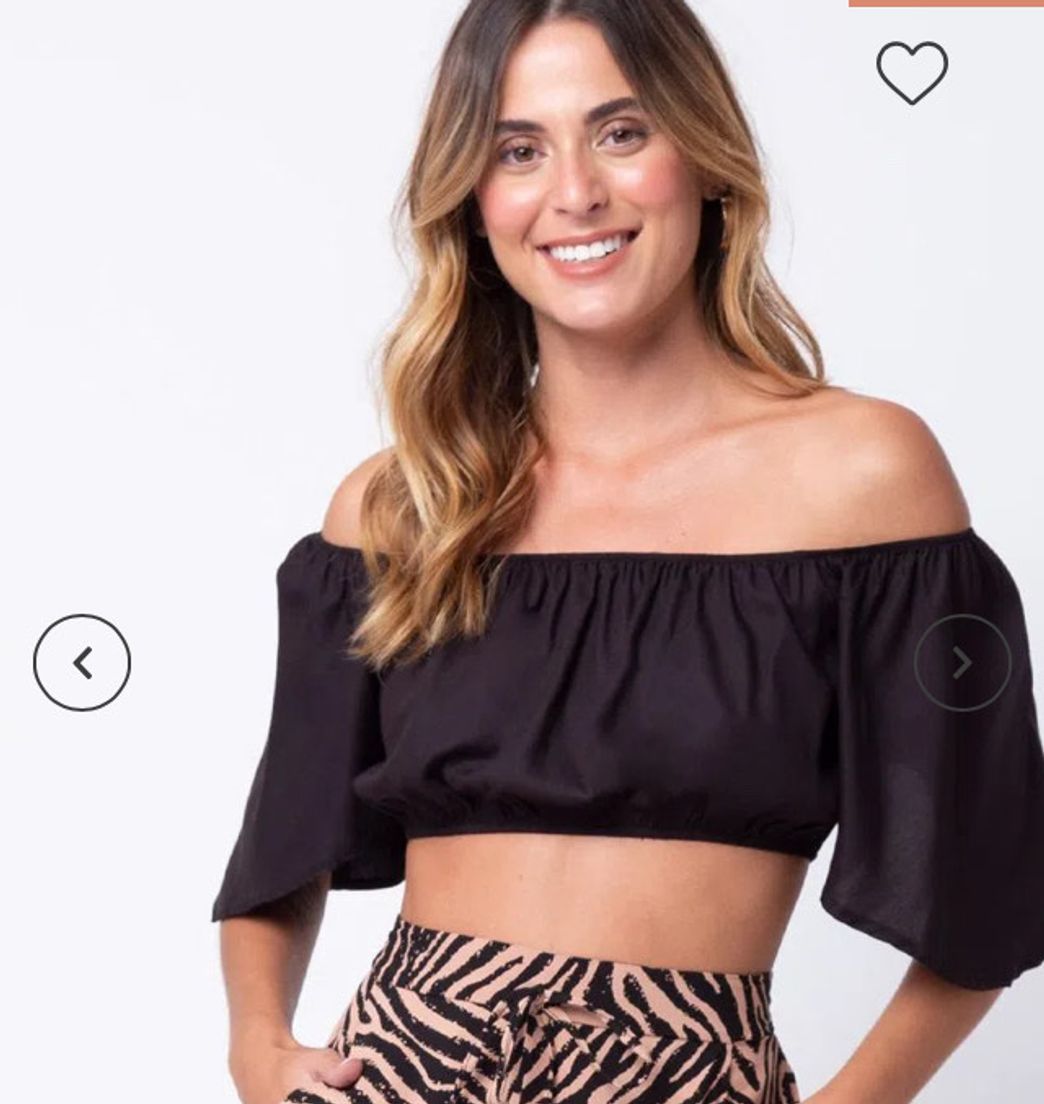 Social Cropped ciganinha mangas enviesadas