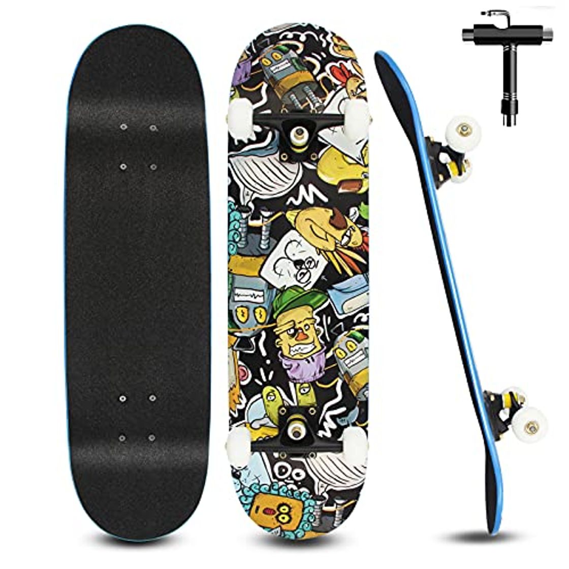 Fitness Skateboard para Principiantes Niños Adultos 79 X 20 Cm