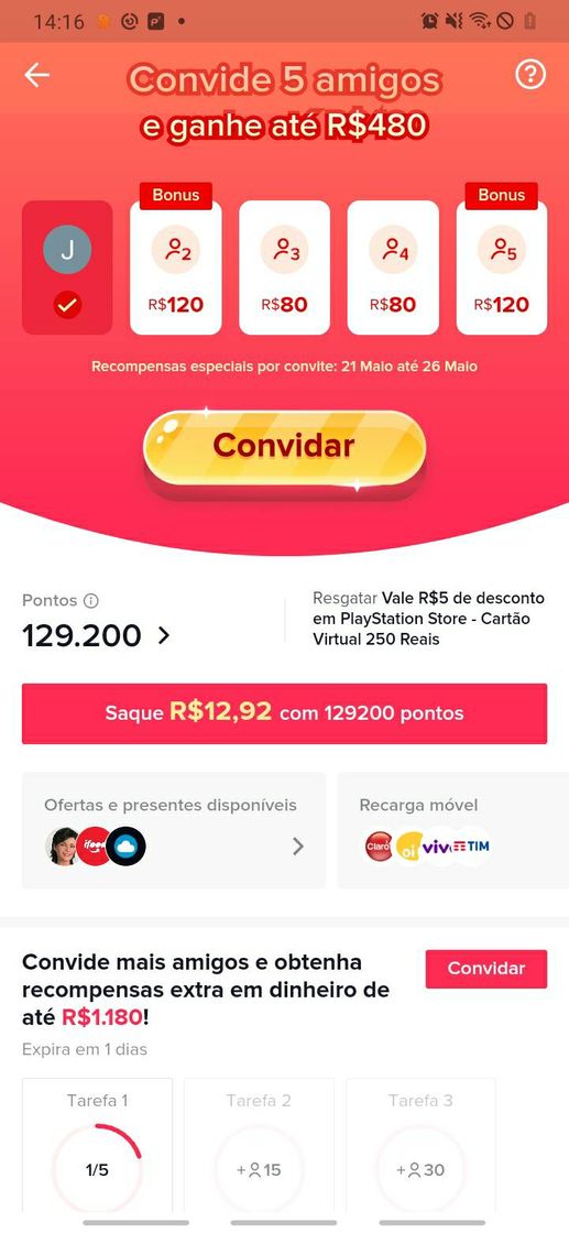 Social Me ajudem no tik tok galera, vocês ganha 6,50