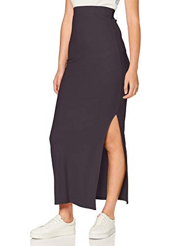 Moda Marca Amazon - MERAKI Falda Maxi Slim Fit Mujer, Gris