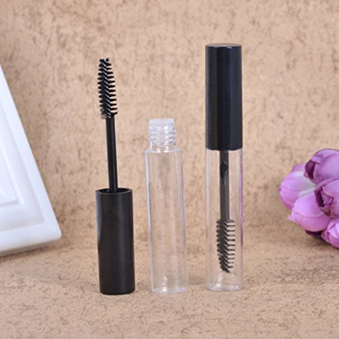 Social Black Cap Clear Tube Empty Mascara recargable Bottle 1PC Portable 10mL Eyelash Vial Liquid Container