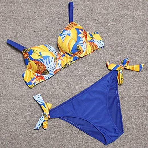 WATERMELON Impresión atractiva de la vendimia Bikinis 2020 empuja hacia arriba el sistema del bikiní Mujer Plus Tamaño traje de baño de las mujeres del traje de baño bajo la cintura Swinsuit Xxl Biqui