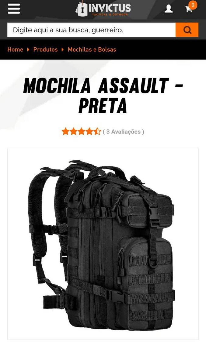 Moda Mochila Assault Invictus 