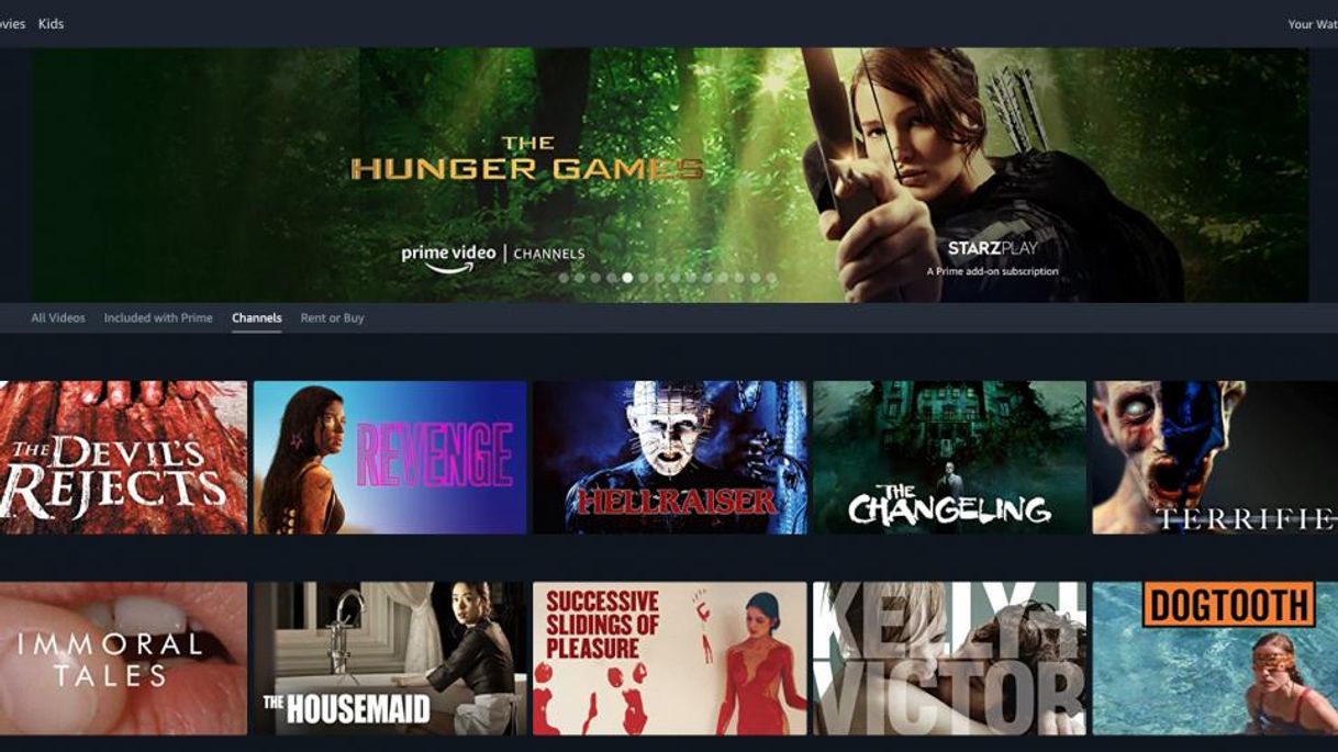 Producto Prime video channel 