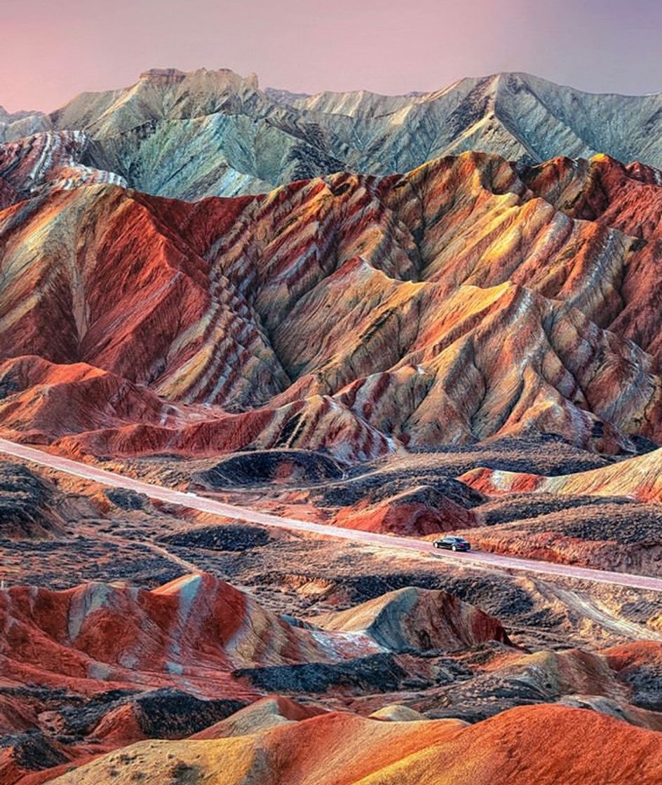 Lugar Las montañas de colores de Zhangye Danxia, China

