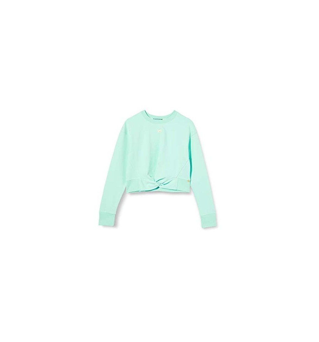Social Scotch & Soda Cropped Sweat with Knot Detail and Theme Artworks Sudadera