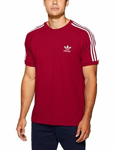 adidas 3-Stripes Camiseta, Hombre, Rojo