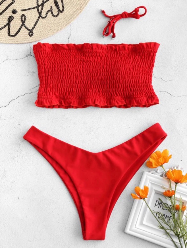 Product biquíni vermelho sem alsas 