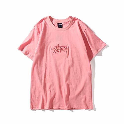 Social JIGAN Moda de Manga Corta STU Casual Camiseta Suelta Imprimir Manga Corta
