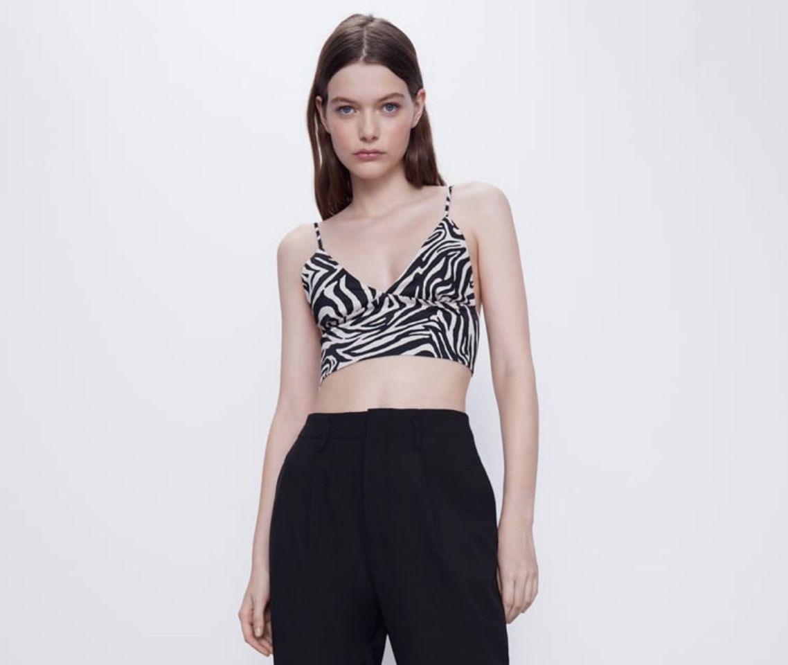 Moda Top de zebra