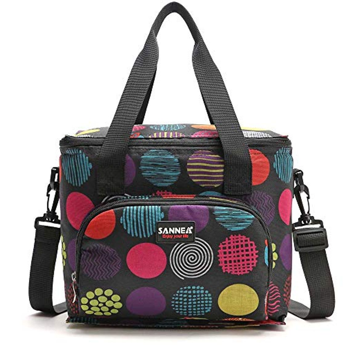 Moda Loncheras Para Mujeres Bolsa Térmica Porta Alimentos 9L Hermética Bolsa Térmica Plegable Nevera Tela Bolsas Comida Nevera Almuerzo para Adultos Mujer Niñas Trabajo Escuela Oficina Playa Viaje Camping