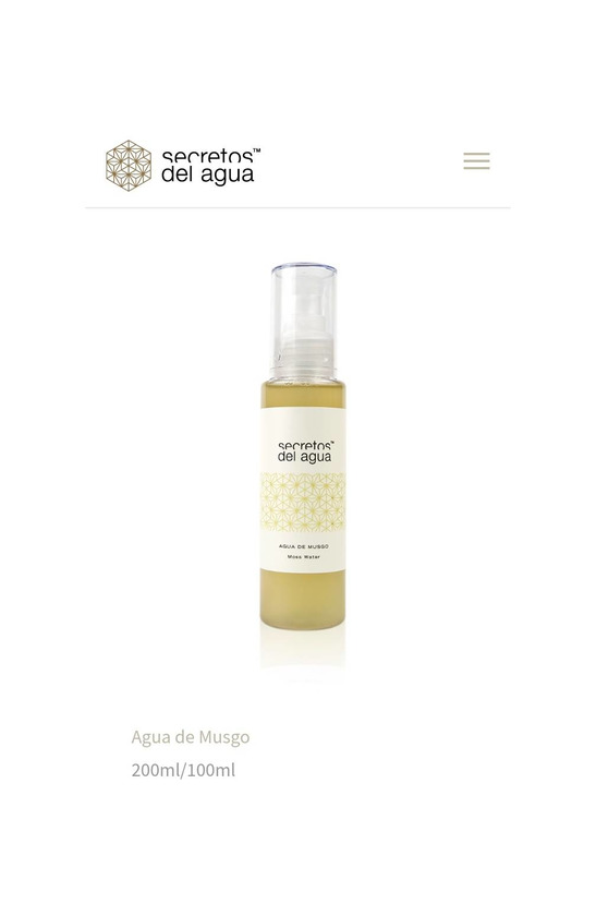 Producto Agua de musgo 