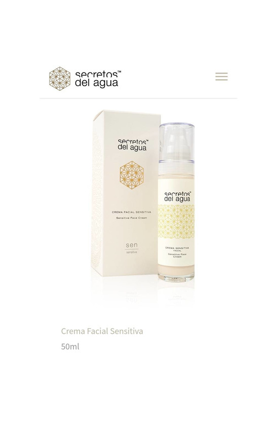 Producto Crema facial sensitiva