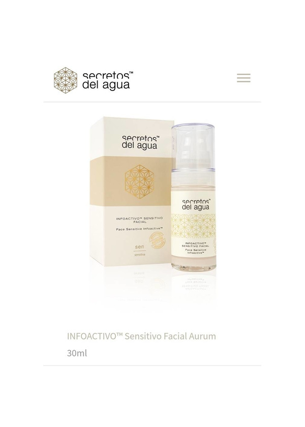 Producto INFOACTIVO™ Sensitivo Facial Aurum