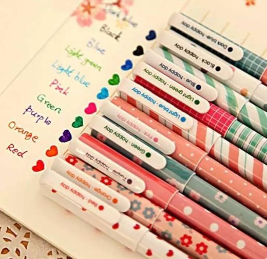 Set de bolígrafos de colores 