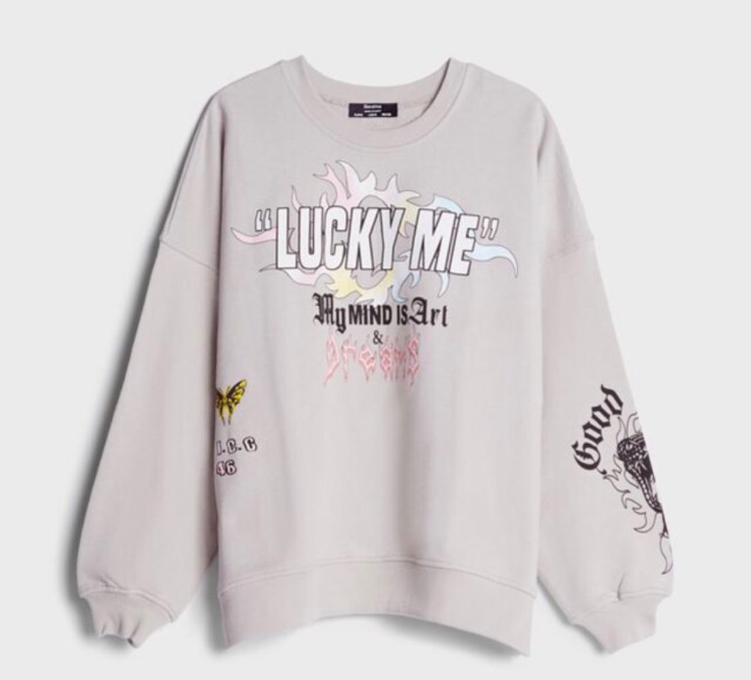 Fashion Sudadera estampada Bershka 