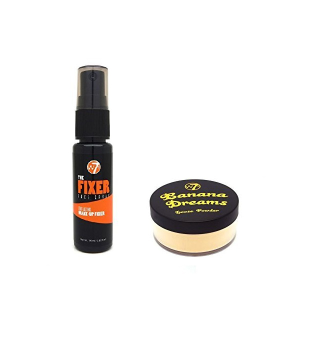 Social W7 Banana Dreams Loose Face Powder & Make-Up Fixer Spray by W7