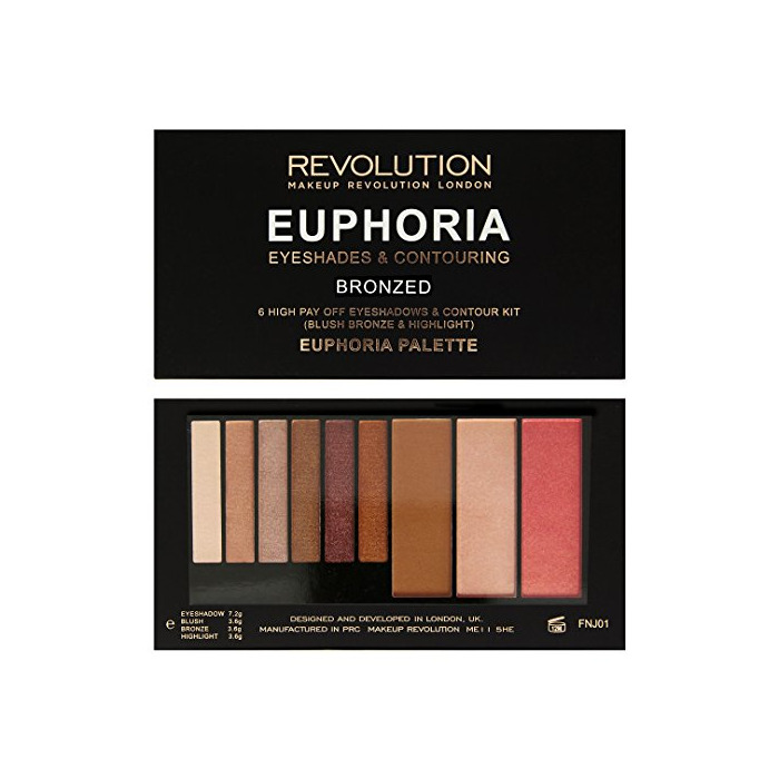 Social Makeup Revolution Euphoria Eyeshadow & Contouring Palette Bronzed Paleta do makijażu