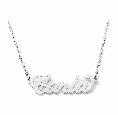 Fashion Carla - Collar para Mujer con Nombre de Acero - Córcega -