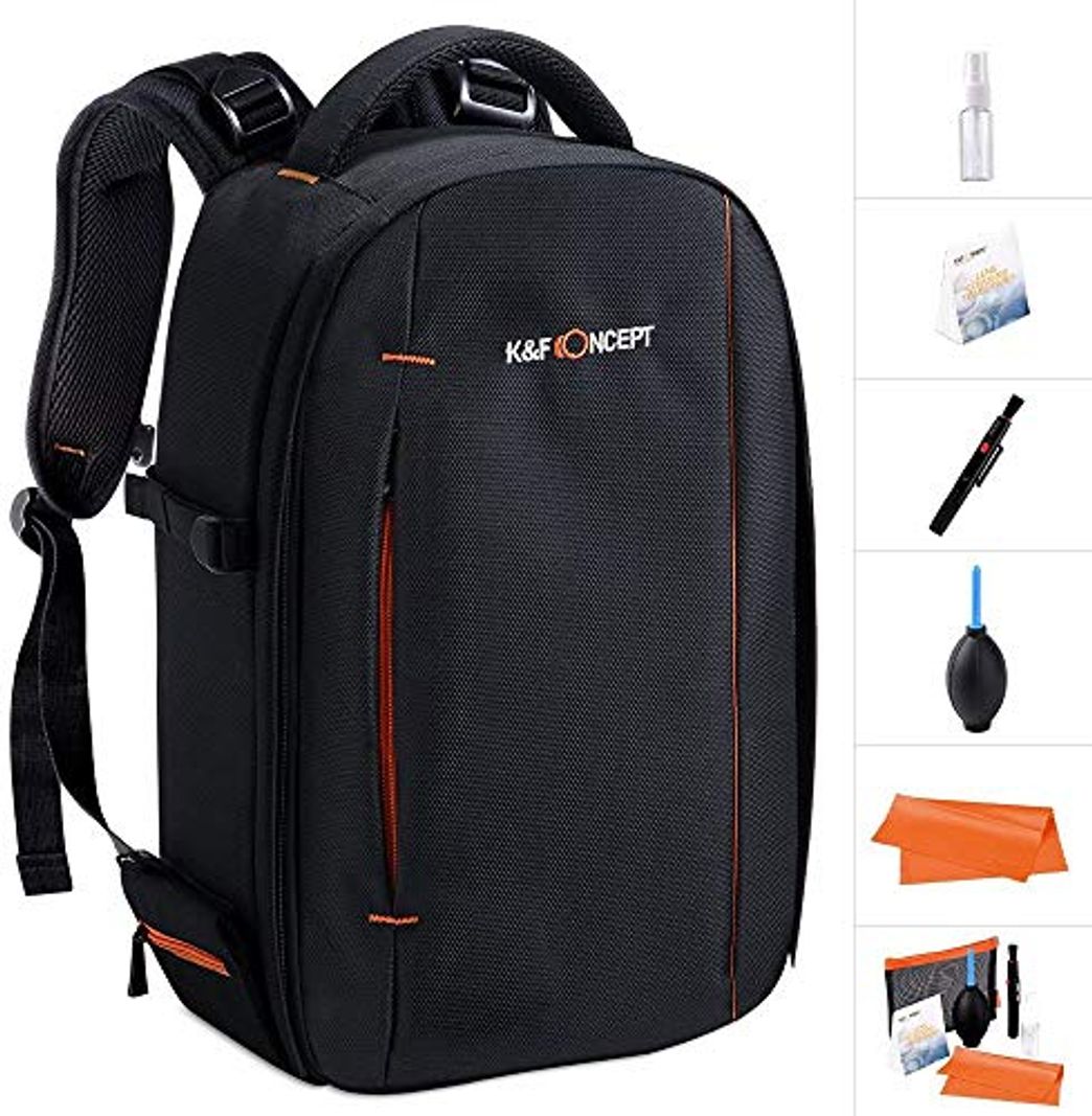 Electrónica K&F Concept - Mochila para Cámara Réflex y Ordenador Portátil 10-12”