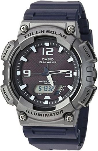 Casio Men's 'Tough Solar' Quartz Resin Casual Watch, Color:Black