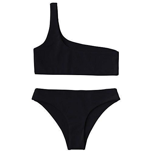 ZAFUL - Bikini Sexy de Dos Piezas para Mujer con un Hombro