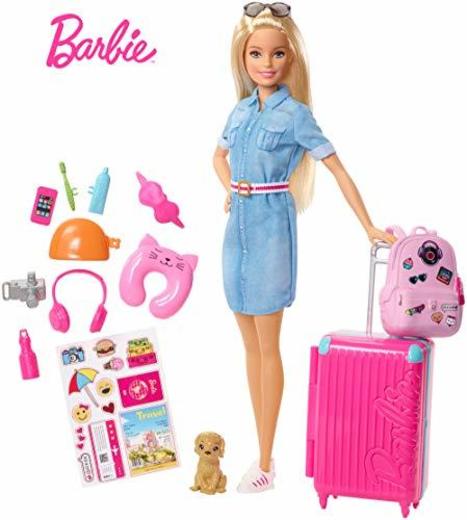 Barbie Vamos de viaje, muñeca con accesorios