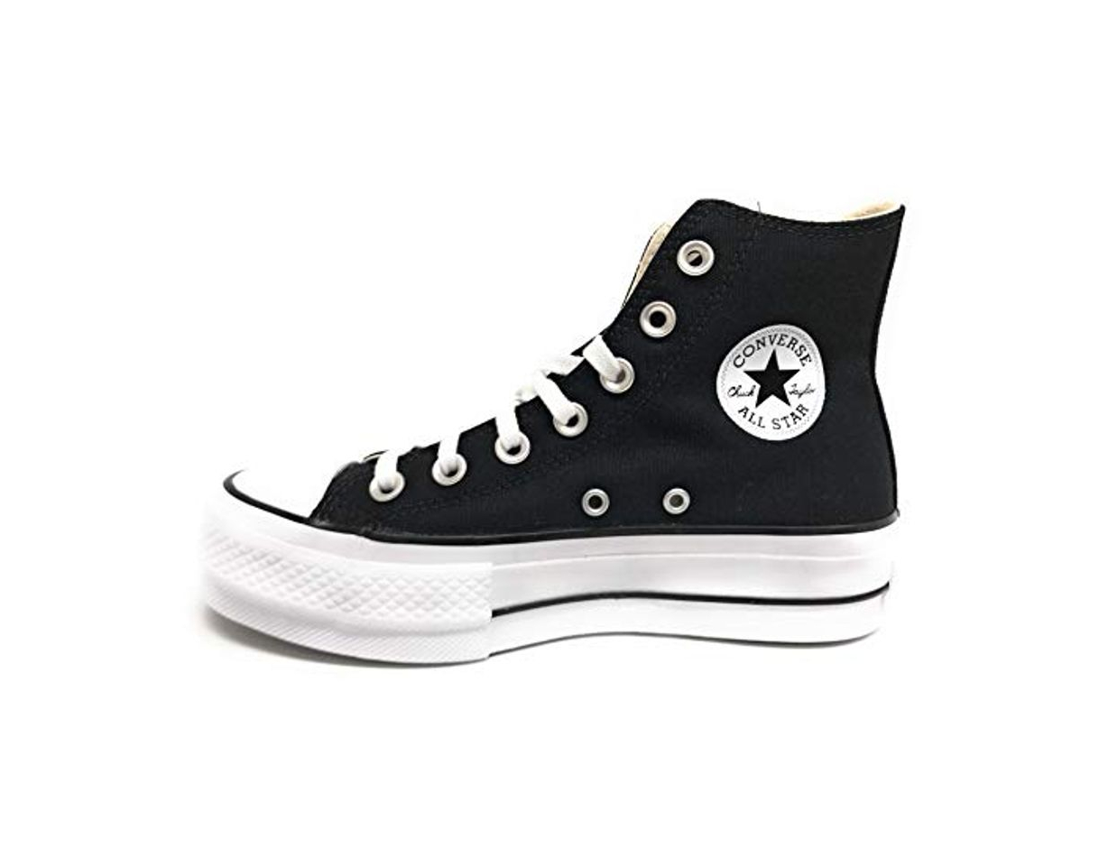 Product Converse Chuck Taylor CTAS Lift Hi, Zapatillas para Mujer, Negro