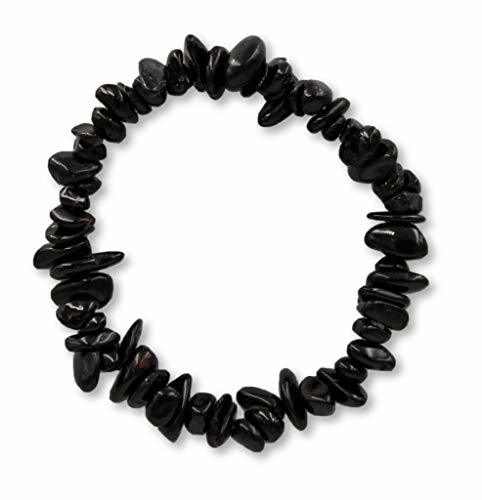 Productos Taddart Minerals – Pulsera negra de la piedra preciosa natural de turmalina