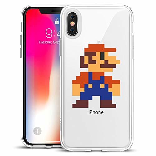 Product APRIL Funda Carcasa TPU Transparente para iPhone 5S diseño Mario Bros Pixel