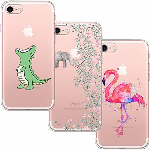 Product [3 Pack] Funda iPhone 7, Funda iPhone 8, Blossom01 Funda Ultra Suave