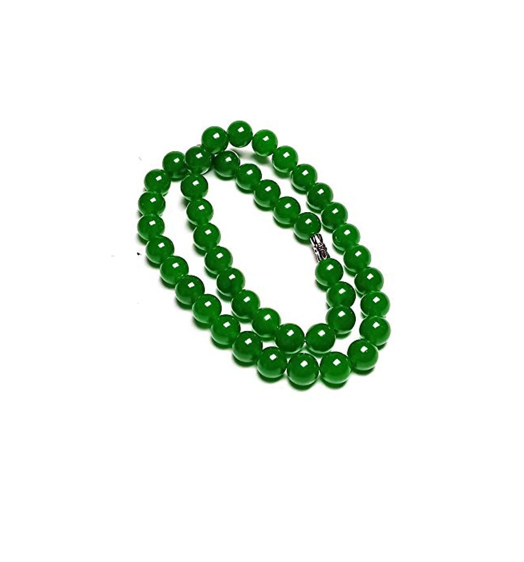 Producto Collar de cuentas de jade verde natural de 10 mm hechas a