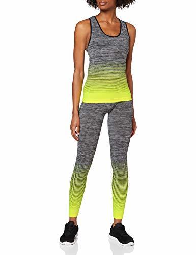 Product FM London Vest Top and Leggings Conjunto Ropa Deportiva, Amarillo