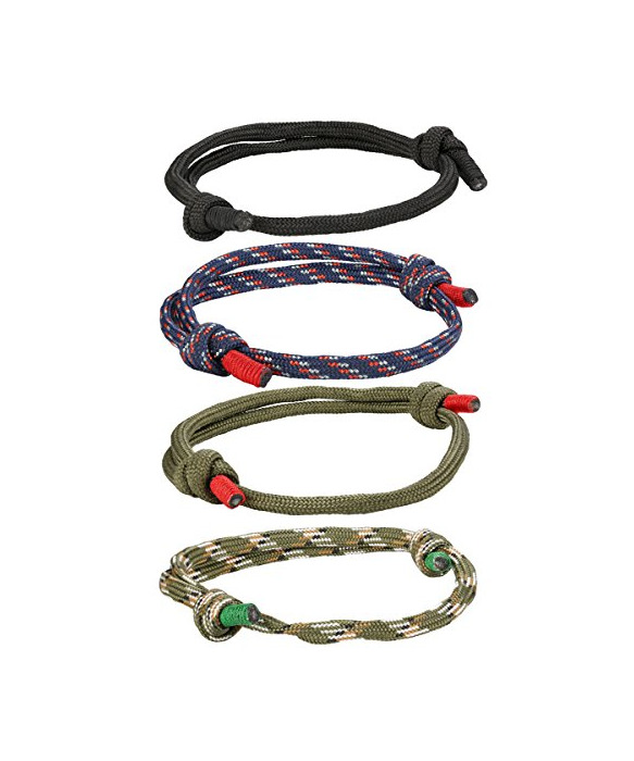 Producto Besteel 4 Piezas Náuticas Pulseras Trenzadas para Hombres Brazalete Marina Cuerda Cadenas