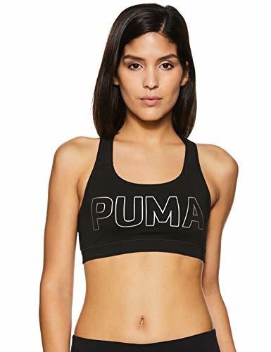 Puma Pwrshape Forever-Logo, Sujetador Deportivo para Mujer, Negro