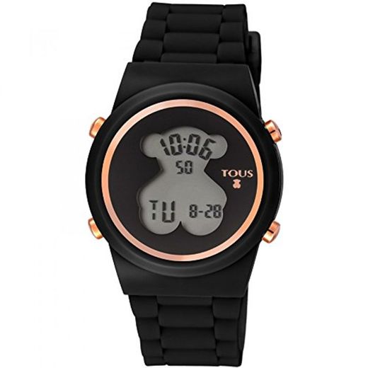 Reloj TOUS digital 700350320-Bear de acero IP rosado con correa de Silicona