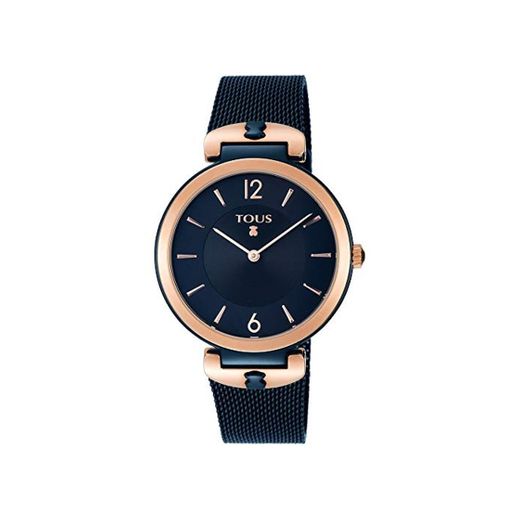 Reloj TOUS S-Mesh bicolor acero/IP rosado y azul Ref