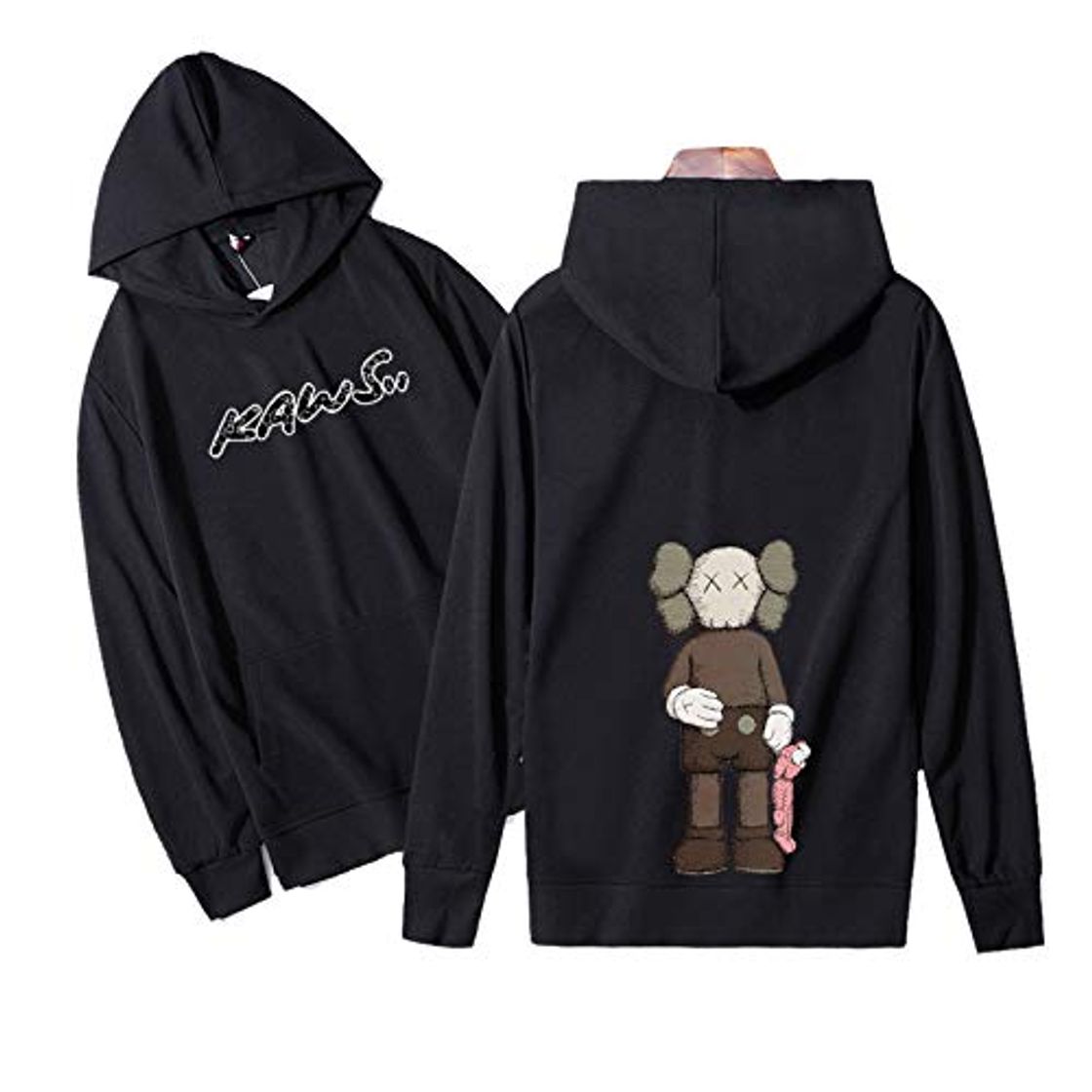 Products YX Hoodie con Capucha Calle Sésamo KAWS Conjunto Jersey De Cuello De